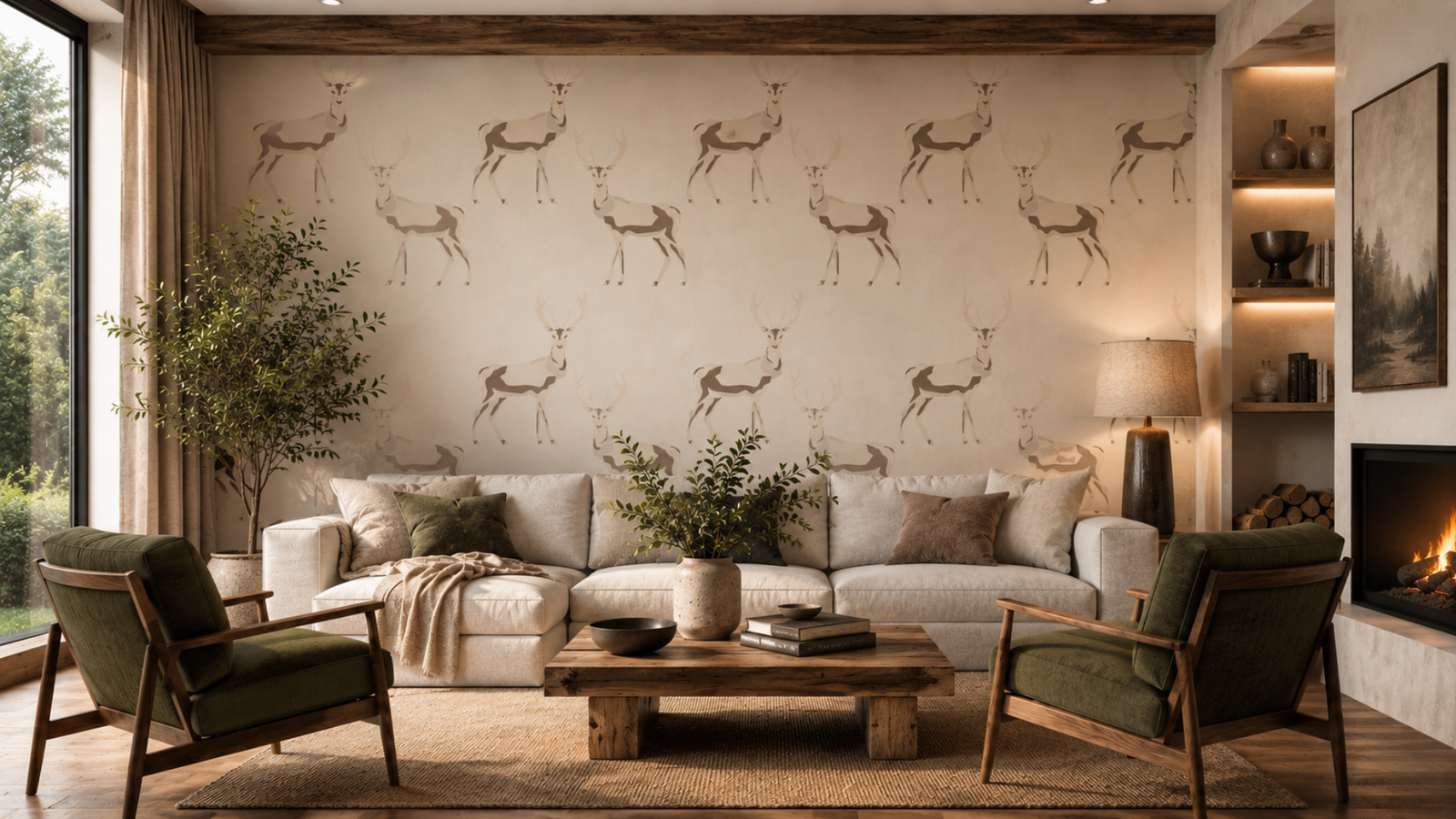 Papel mural personalizado con diseño Animales — diseño ilustrado y vectorizado de Artbyflopy