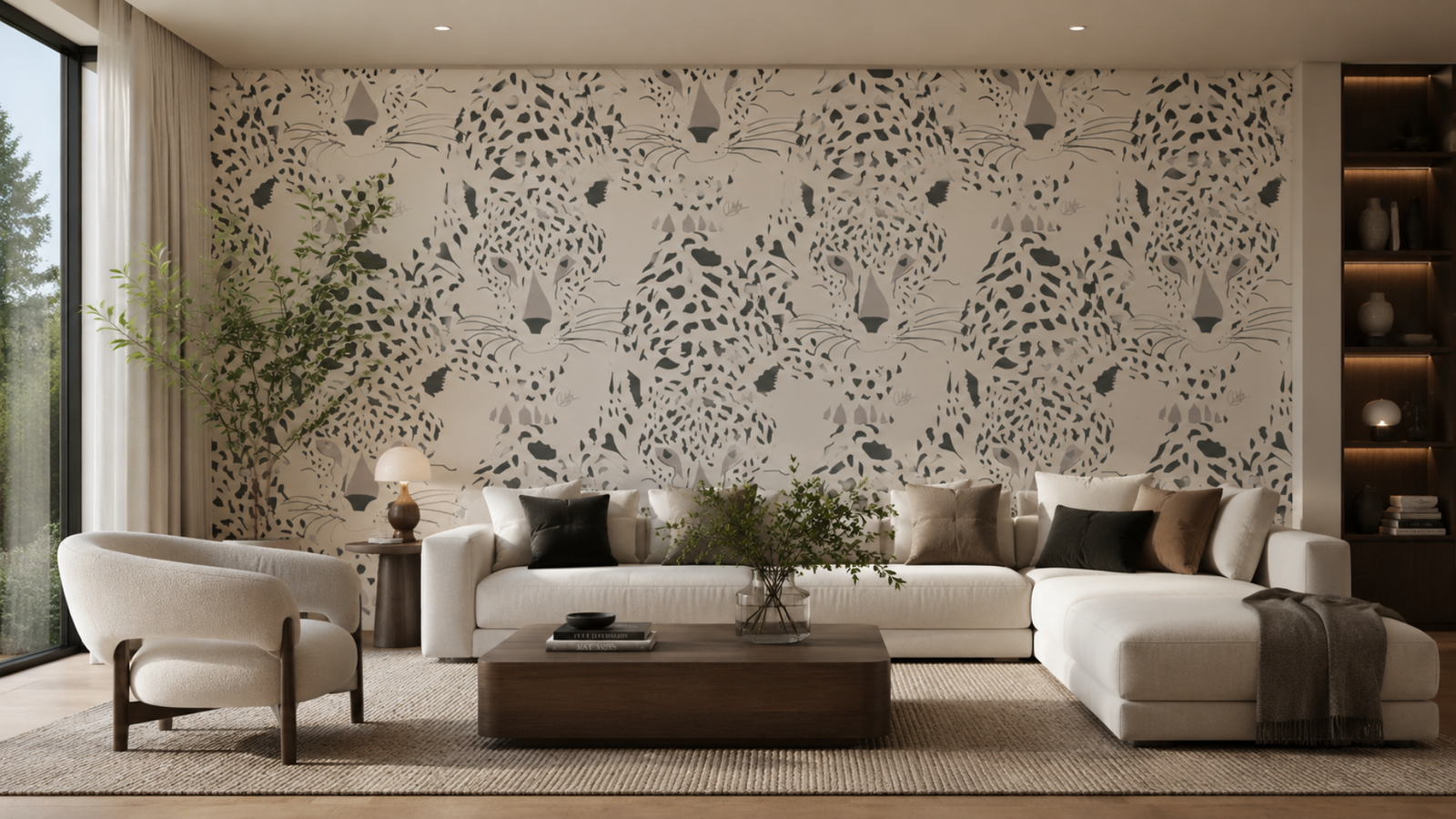 Papel mural personalizado con diseño Animales — diseño ilustrado y vectorizado de Artbyflopy