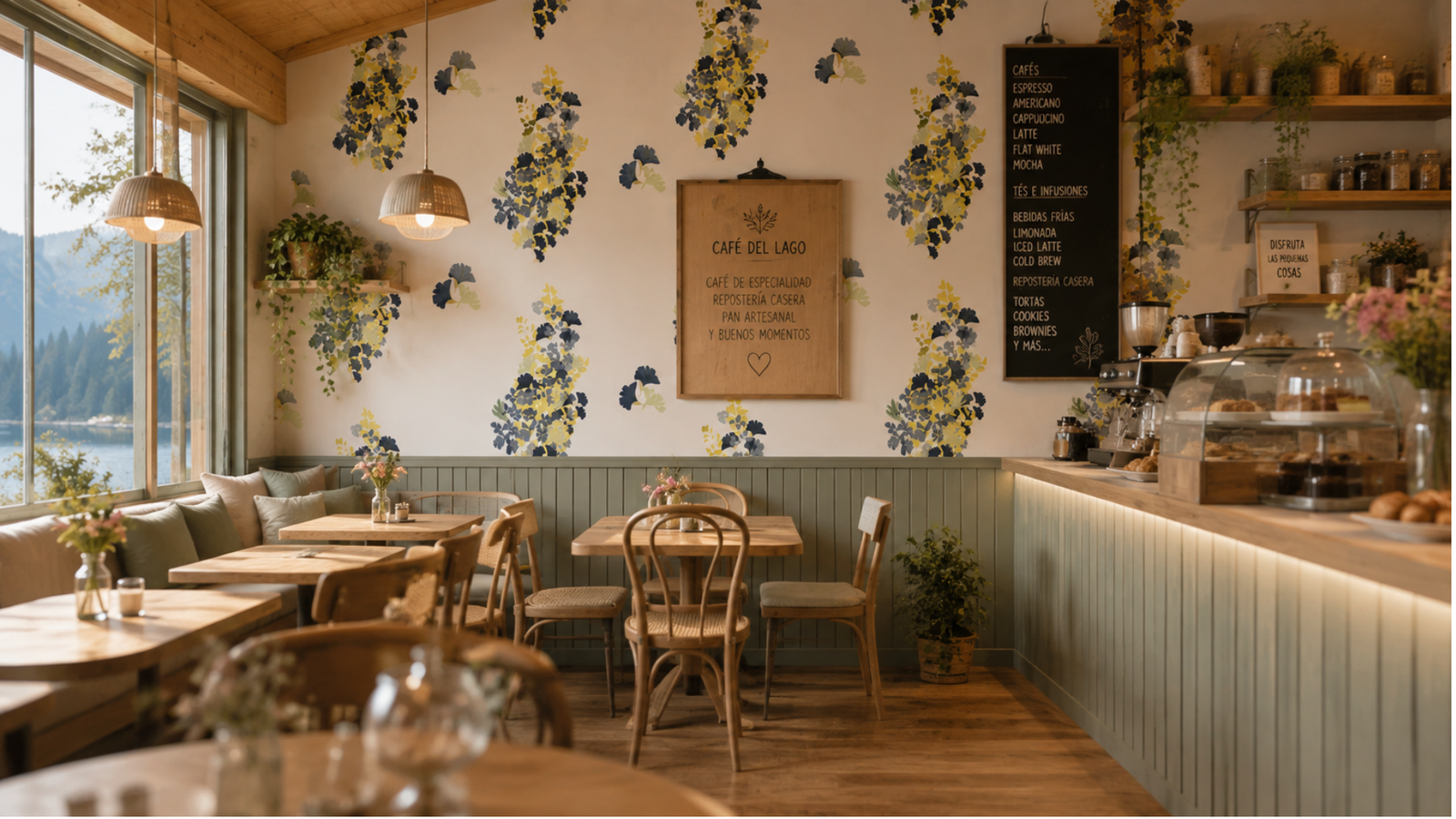Papel mural personalizado con diseño Floral — diseño ilustrado y vectorizado de Artbyflopy