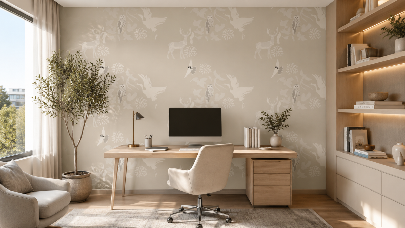 Papel mural personalizado con diseño Patagonia abstracta — diseño ilustrado y vectorizado de Artbyflopy